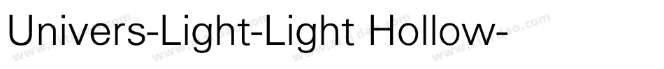 Univers-Light-Light Hollow字体转换